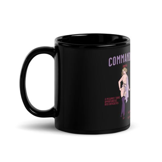 Commandant - Tasse noire brillante