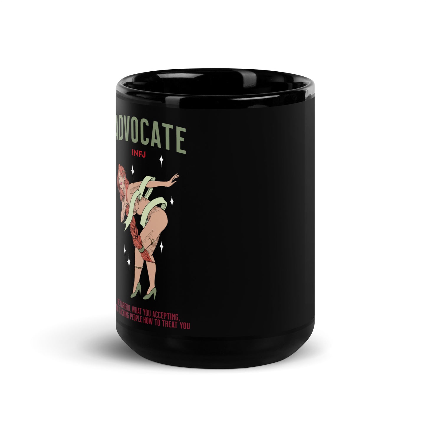 Advocate - Tasse noire brillante
