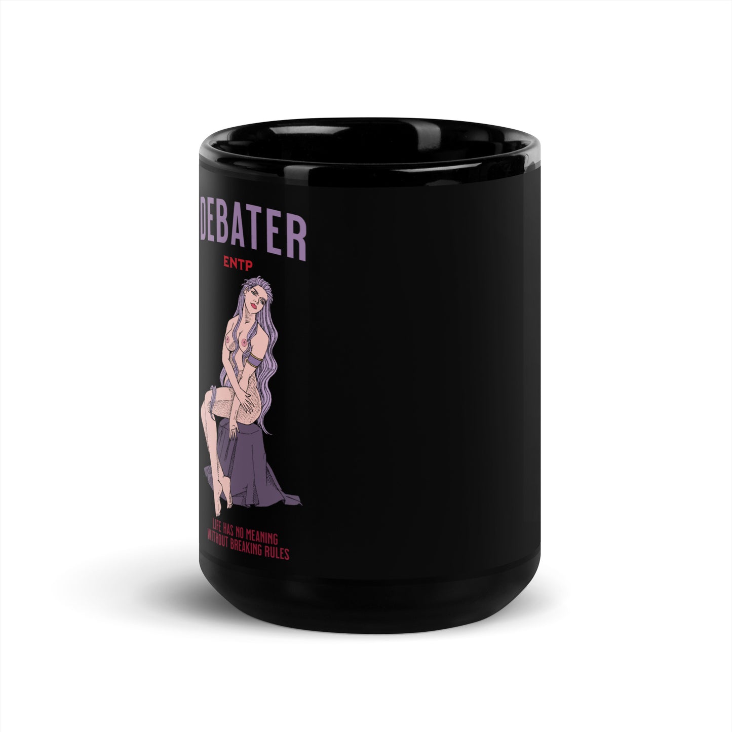 Debater - Tasse noire brillante