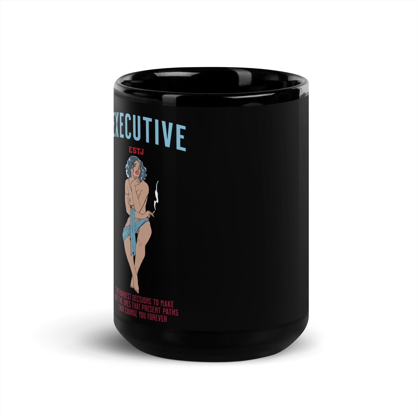 Exécutif - Tasse noire brillante