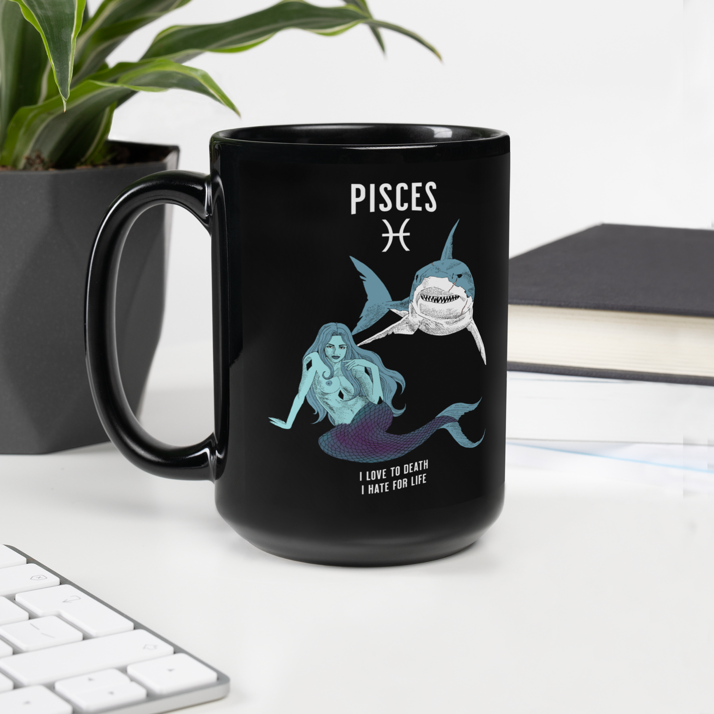 Poissons - Tasse brillante