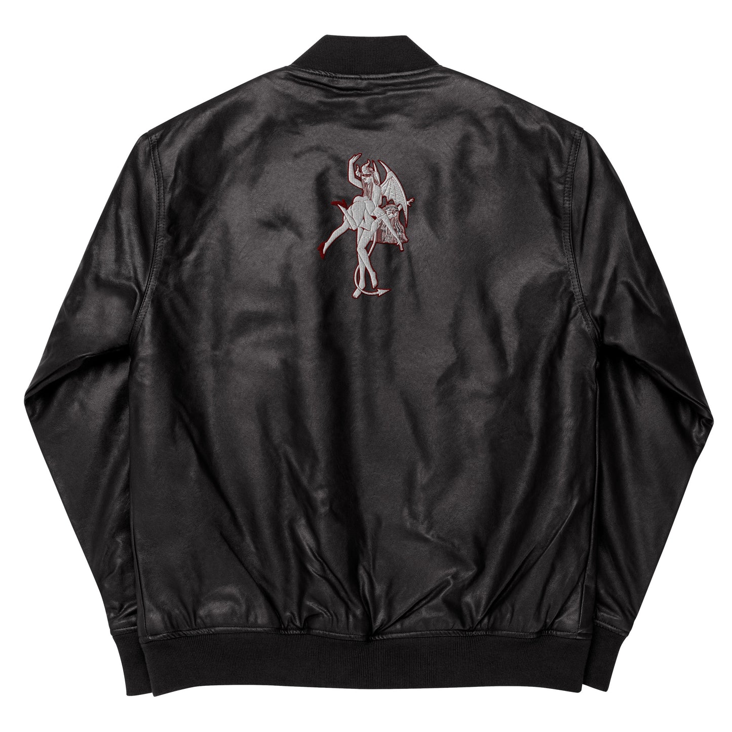 Lilith Red - Leather Bomber Jacket