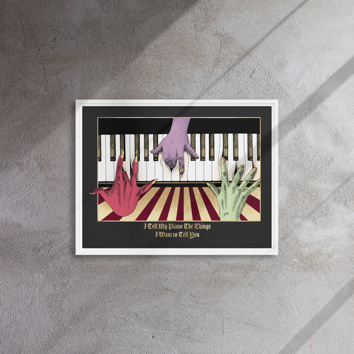 Le piano - Toile