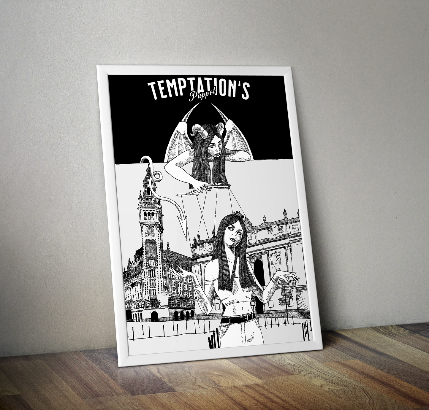Marionnette de la tentation - Noir & Blanc