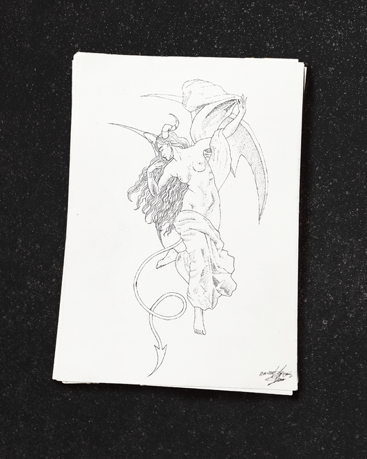 Lilith Antique Illustration Original