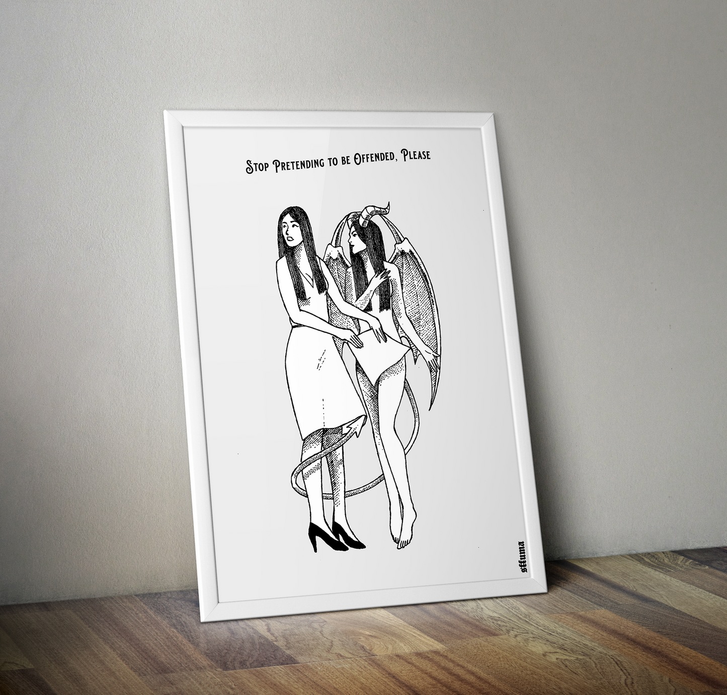 Arrêtez de faire semblant d'être offensé - Noir et Blanc