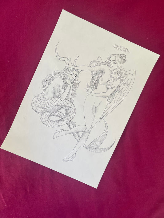 Virgo Capricorn Illustration Original