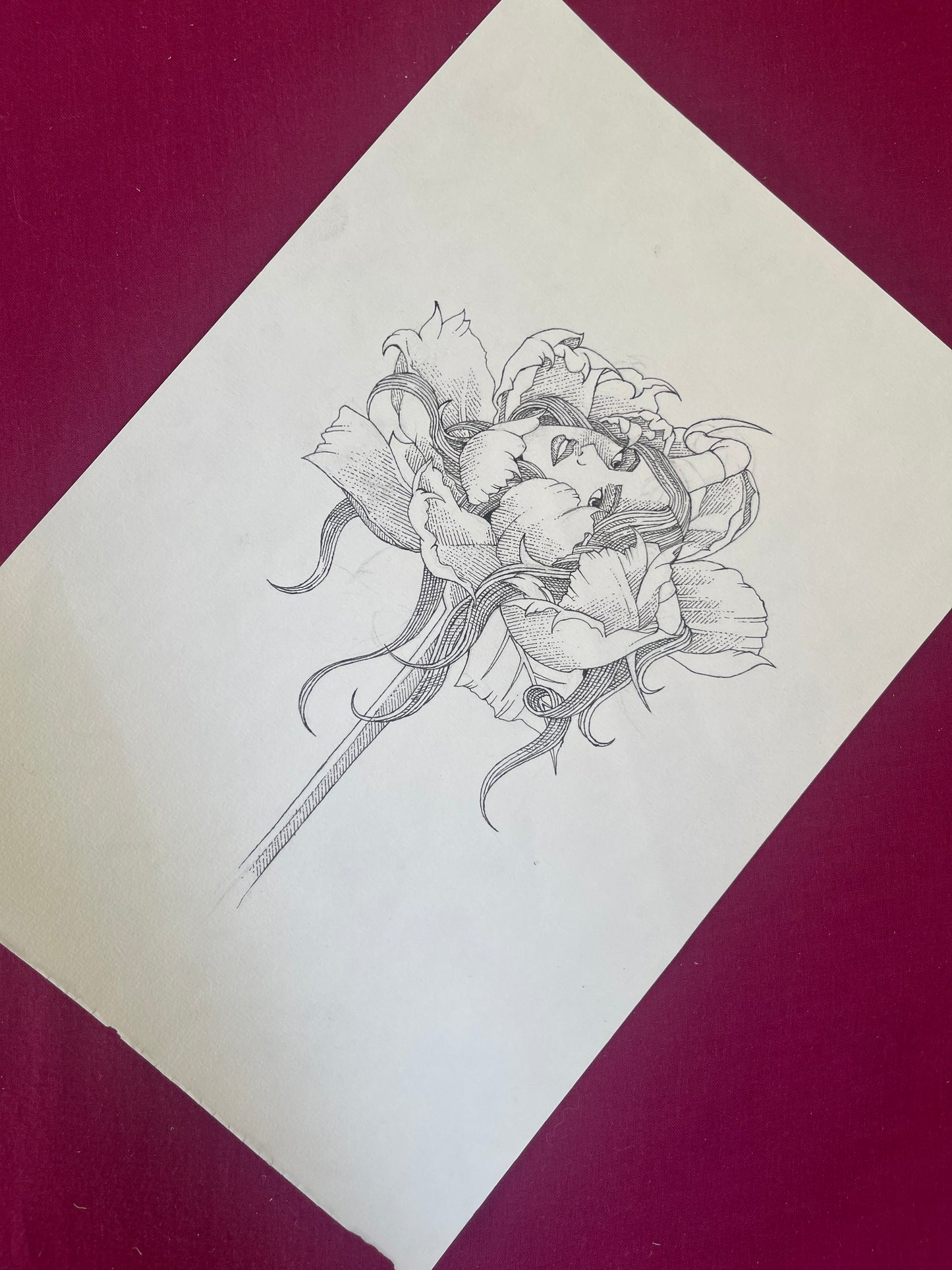 Illustration de fleur de Lilith originale