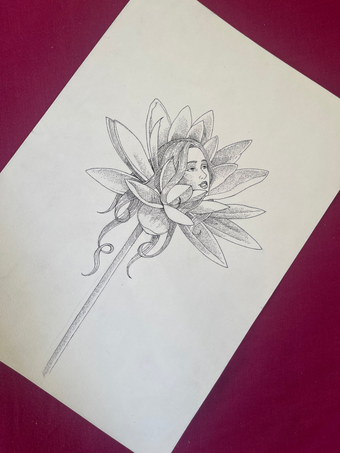 Illustration de fleur de Poissons originale
