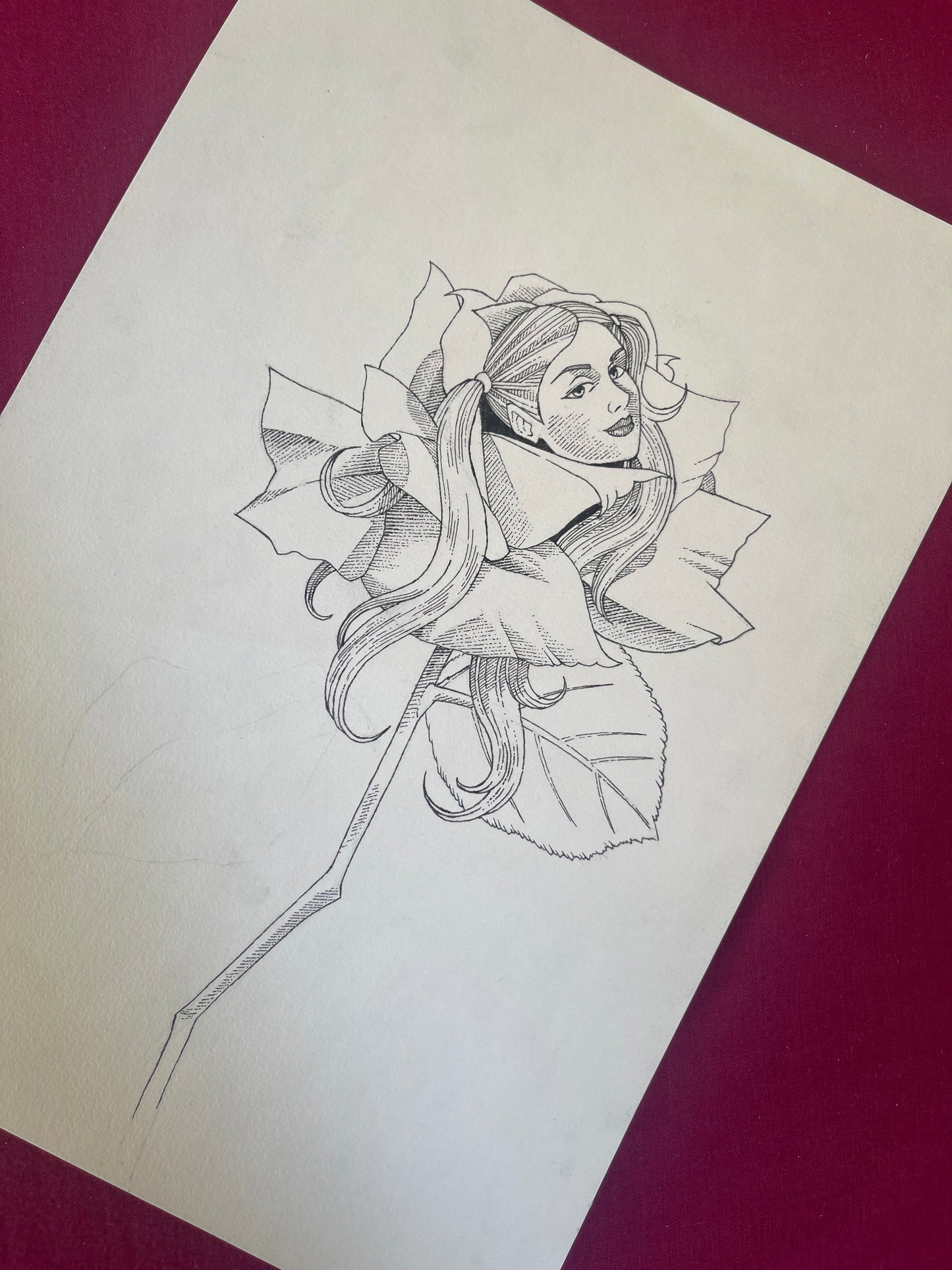 Illustration originale de fleur de cancer