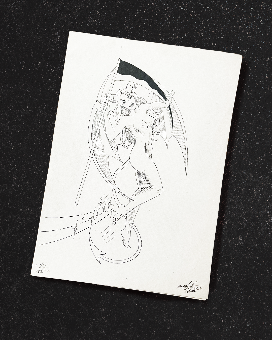 Illustration originale du vol de Lilith